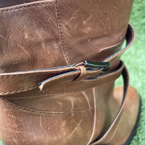 Vince Camuto Gravel Women’s Brown Leather Side Zip Heeled Ankle Boot Size 7 - Picture 14 of 16